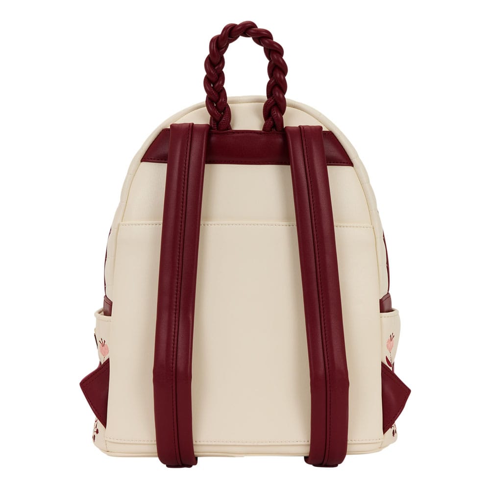 Loungefly Midi-Rucksack Cream & Red Floral