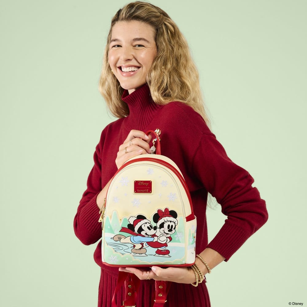 Mickey & Friends by Loungefly Mini Rucksack mit Haarband Halterung Ice Skating