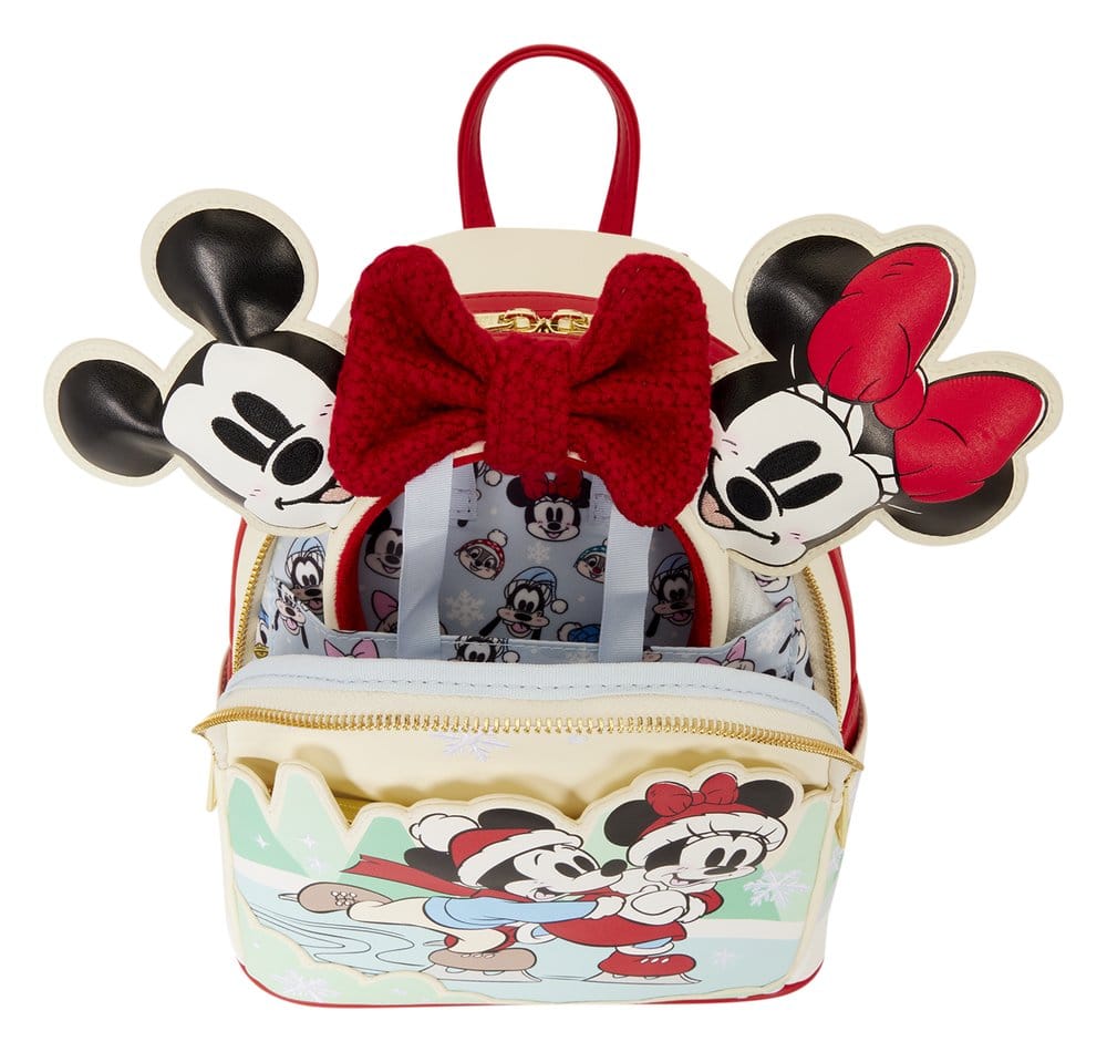 Mickey & Friends by Loungefly Mini Rucksack mit Haarband Halterung Ice Skating