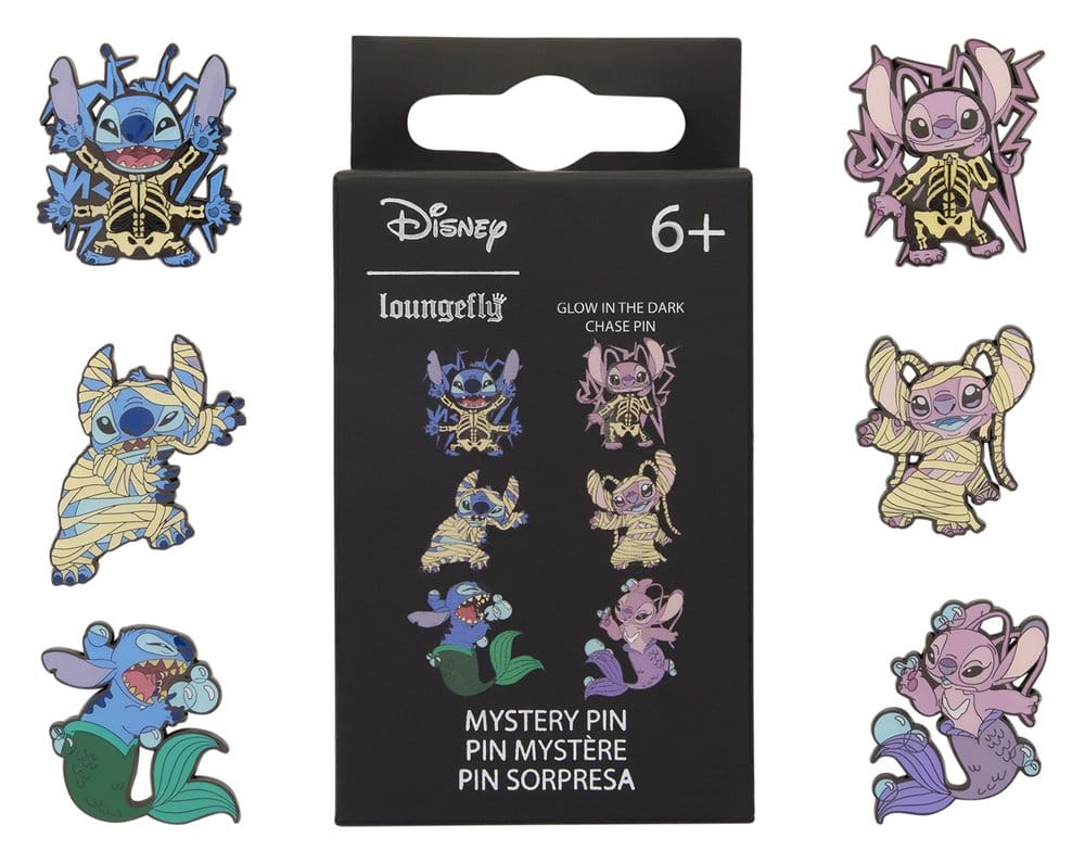 Lilo & Stitch by Loungefly Ansteck-Pins Stitch & Angel Halloween Costumes Blind Display (12)