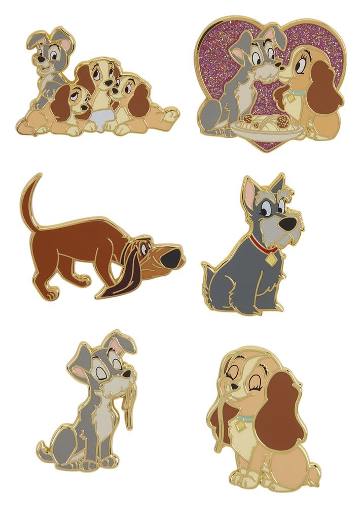Disney by Loungefly Ansteck-Pins Lady and the Tramp Blind Display (12)