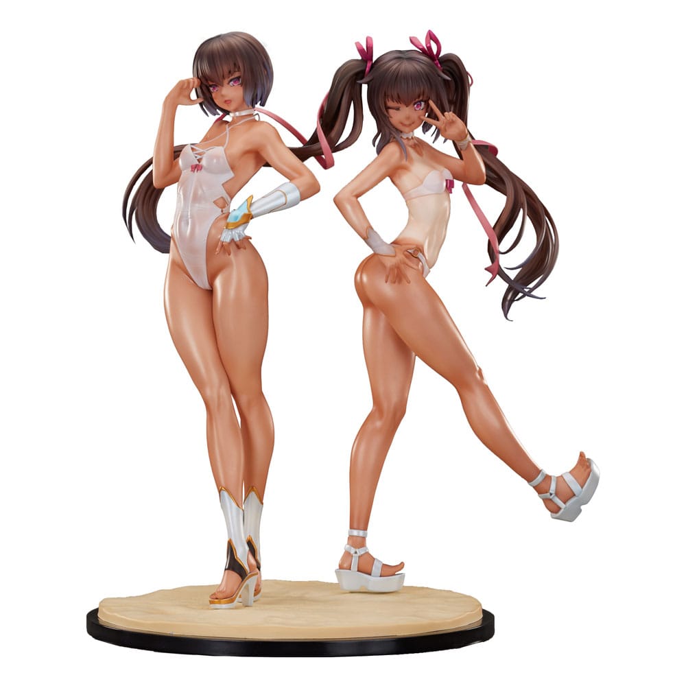Taimanin RPG 2-Set PVC Statue 1/6 Adult Yukikaze and Young Yukikaze Swimsuits Ver. 28 cm 