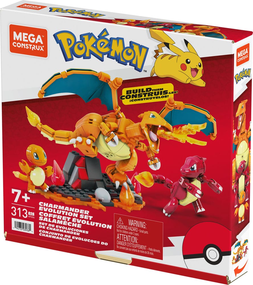 Pokémon Mega Construx Bauset Glumanda Evolutionsset