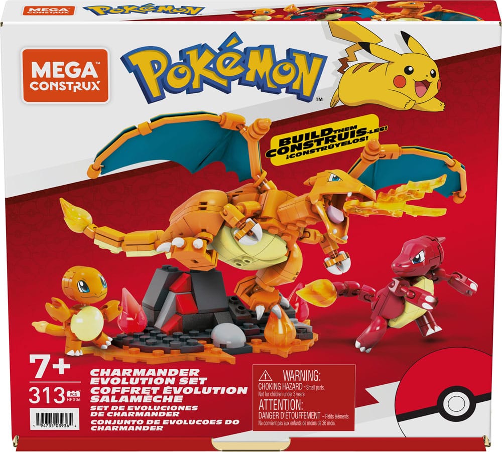 Pokémon Mega Construx Bauset Glumanda Evolutionsset
