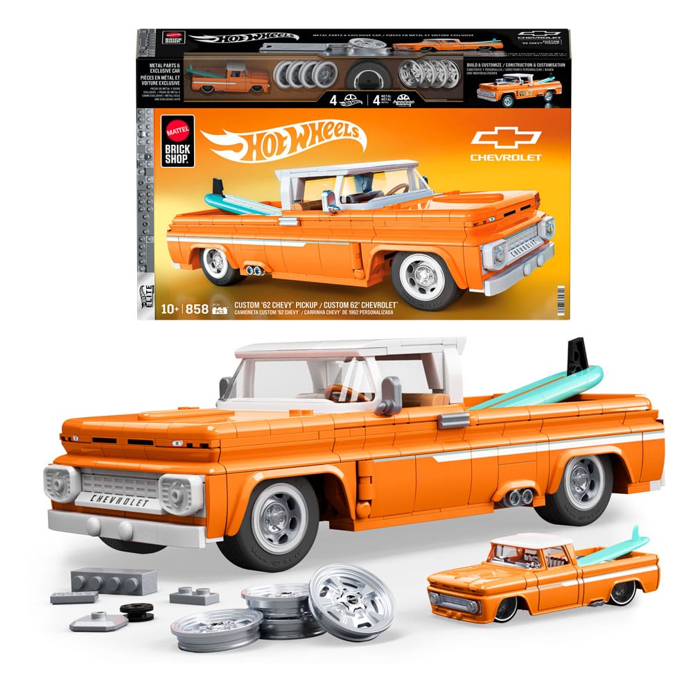 Mattel Brick Shop Hot Wheels Elite Series Bauset 1/16 Custom '62 Chevy Pickup