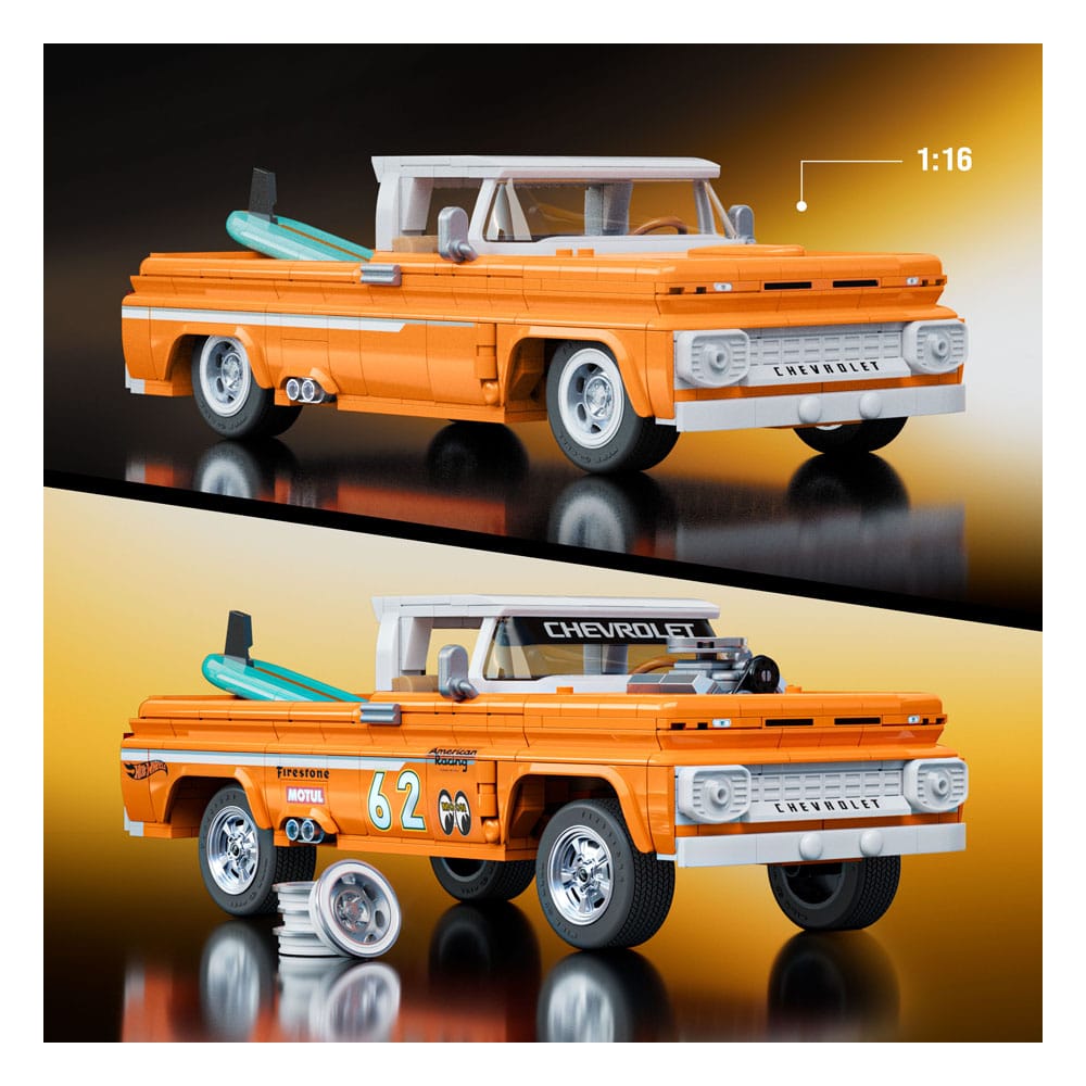 Mattel Brick Shop Hot Wheels Elite Series Bauset 1/16 Custom '62 Chevy Pickup