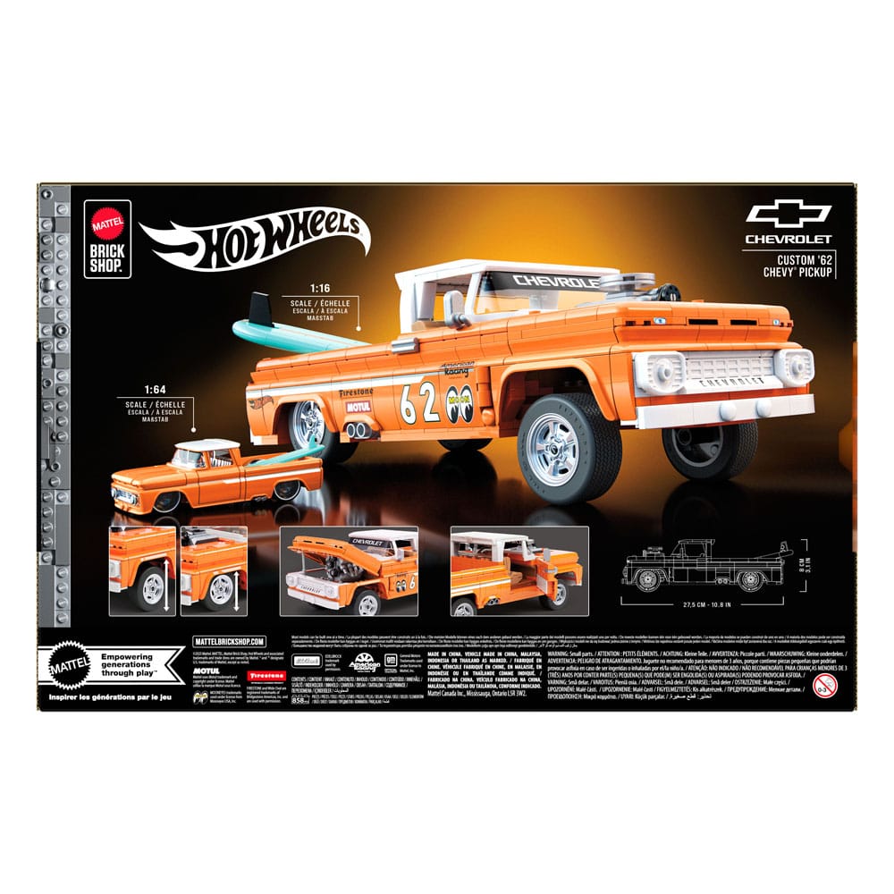 Mattel Brick Shop Hot Wheels Elite Series Bauset 1/16 Custom '62 Chevy Pickup