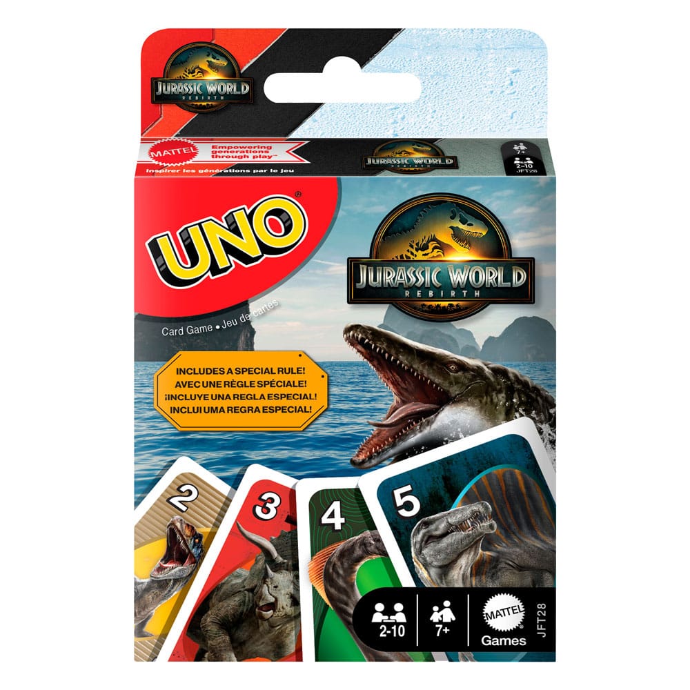 Jurassic World: Die Wiedergeburt UNO Kartenspiel 