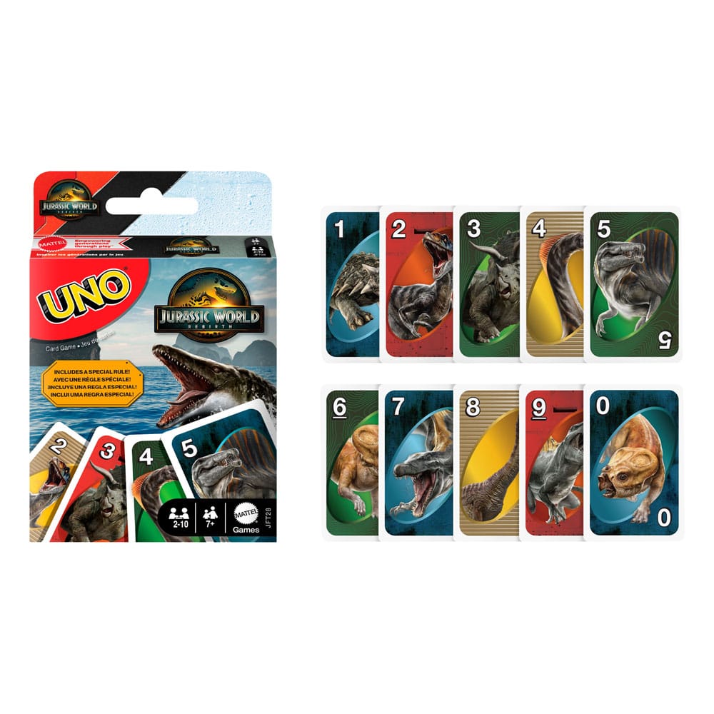 Jurassic World: Die Wiedergeburt UNO Kartenspiel 