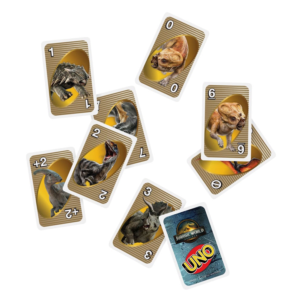 Jurassic World: Die Wiedergeburt UNO Kartenspiel 
