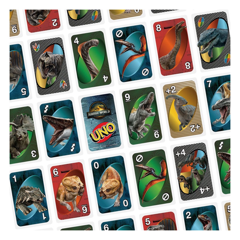 Jurassic World: Die Wiedergeburt UNO Kartenspiel 