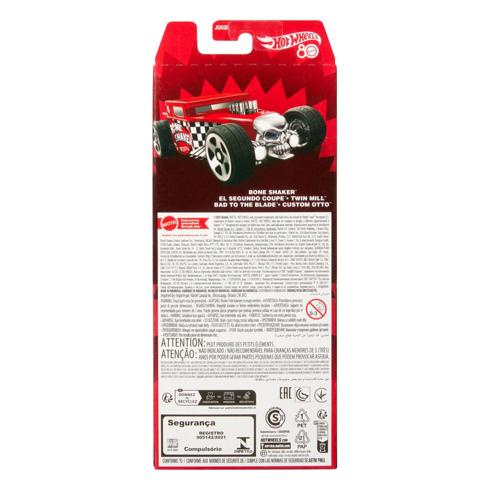 Hot Wheels Diecast Modellautos 5er-Pack 1/64 80th Anniversary