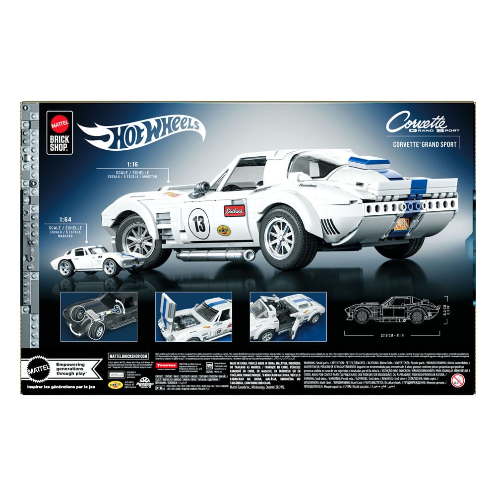 Mattel Brick Shop Hot Wheels Elite Series Bauset 1/16 Corvette Grand Sport