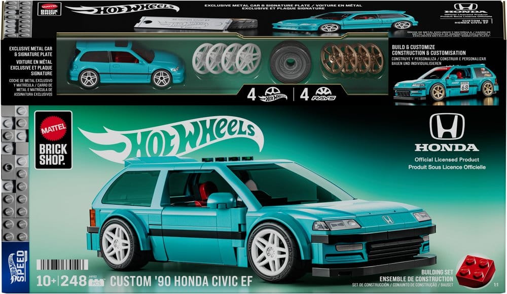 Hot Wheels Speed Series Mattel Brick Shop Bauset 1/32 Custom ’90 Honda Civic EF