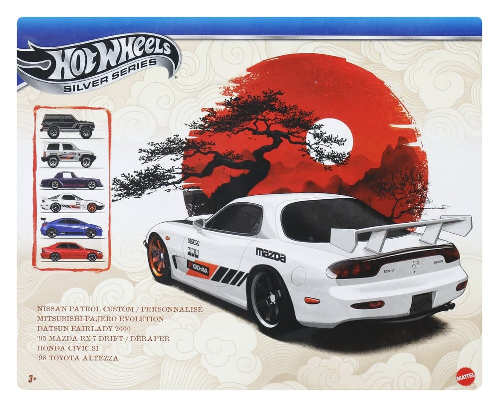 Hot Wheels Silver Series Die-Cast Fahrzeuge 6er-Pack 1/64 Streets of Japan