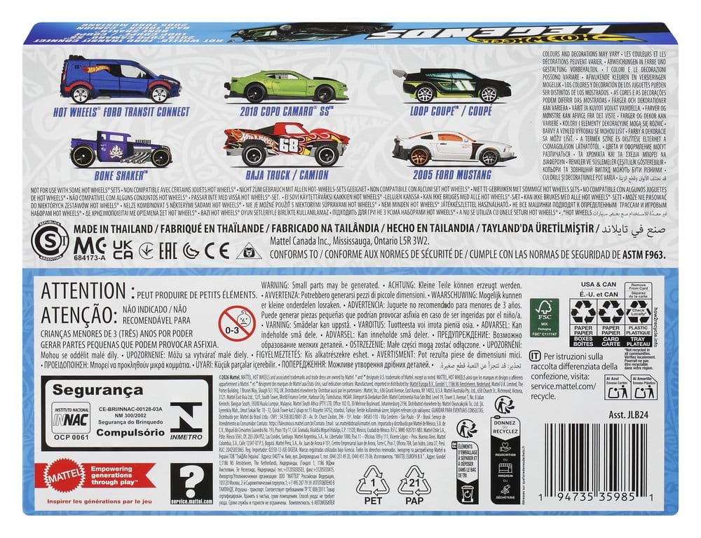 Hot Wheels Silver Series Die-Cast Fahrzeuge 6er-Pack 1/64 Legends