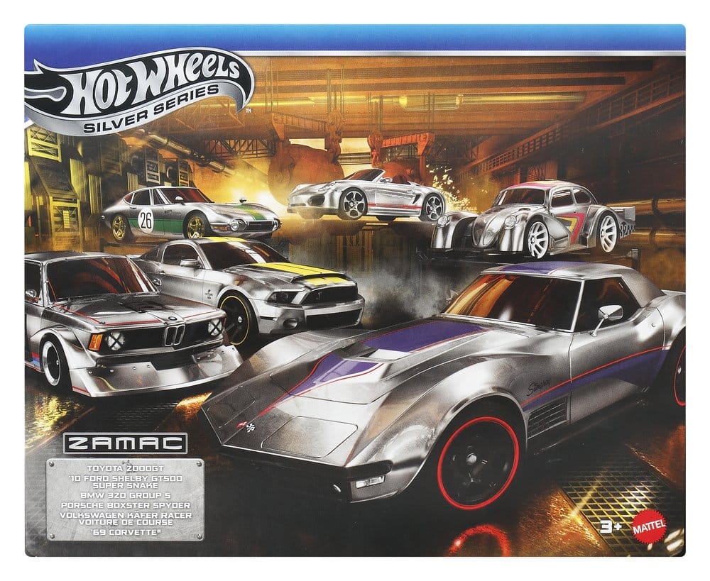 Hot Wheels Silver Series Die-Cast Fahrzeuge 6er-Pack 1/64 ZAMAC