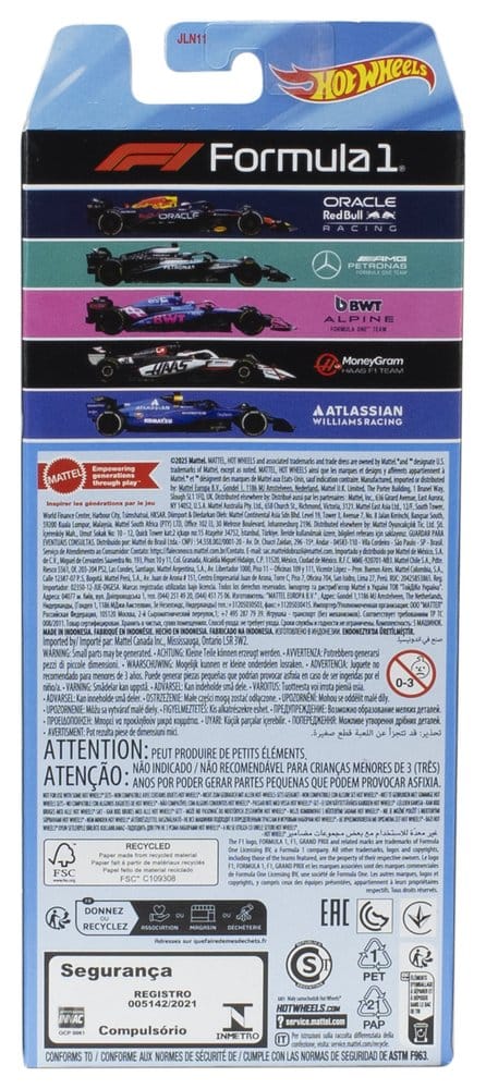 Formel 1 Hot Wheels Die-Cast Fahrzeuge 5er-Pack 1:64 2025