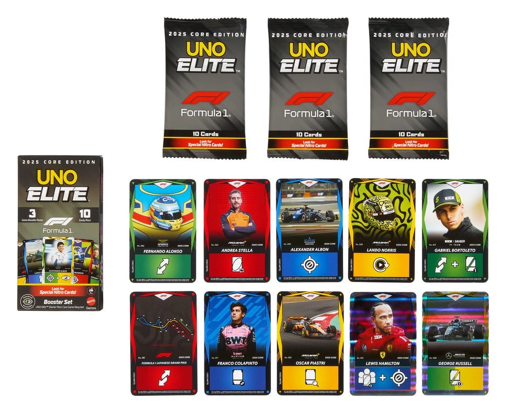 Formula 1 UNO Kartenspiel Elite F1 Booster-Set