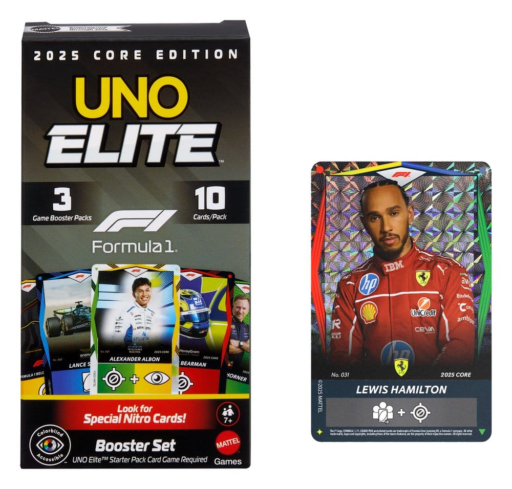 Formula 1 UNO Kartenspiel Elite F1 Booster-Set