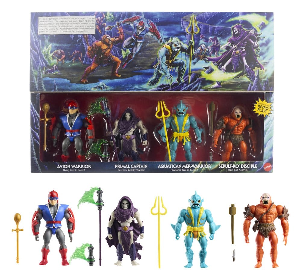 Masters of the Universe Origins Actionfiguren 4er-Pack Battle for Subternia 14 cm