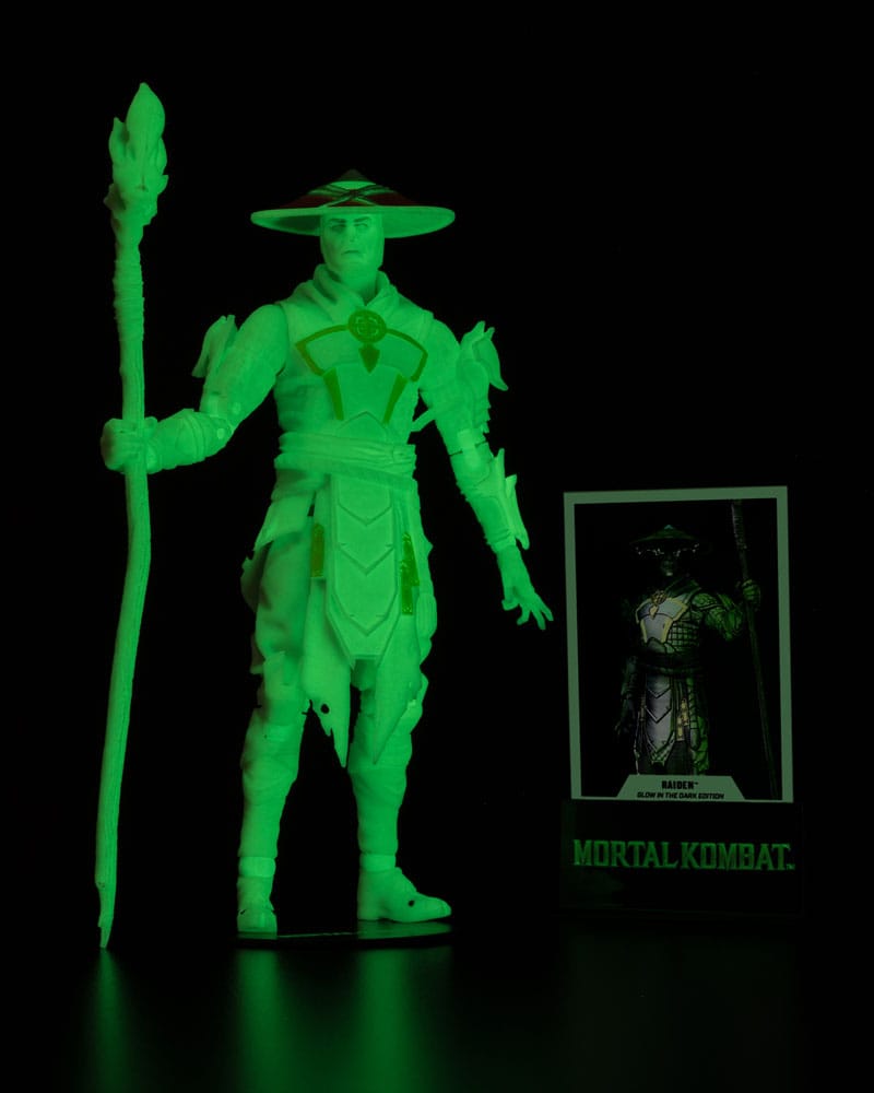 Mortal Kombat  Actionfigur Glow in the Dark Edition Raiden (Gold Label) 18 cm
