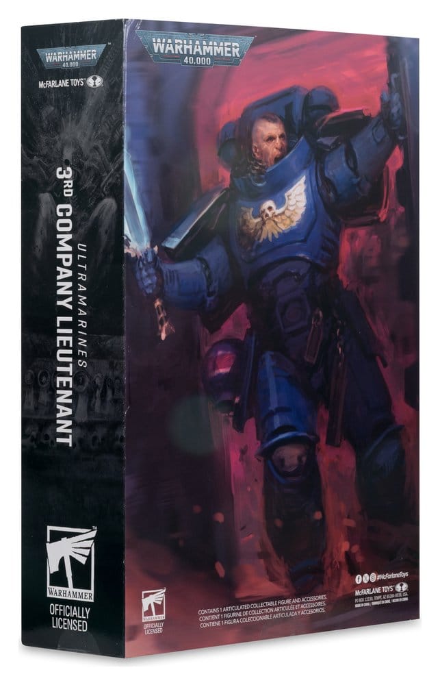 Warhammer 40,000 Total War Actionfigur 3rd Company Lieutenant (Ultramarines) 18 cm
