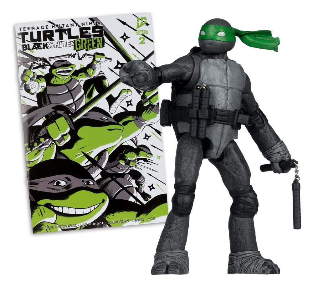 Teenage Mutant Ninja Turtles Page Punchers Actionfigur Michelangelo (Black White & Green) (Red Platinum Edition) 13 cm