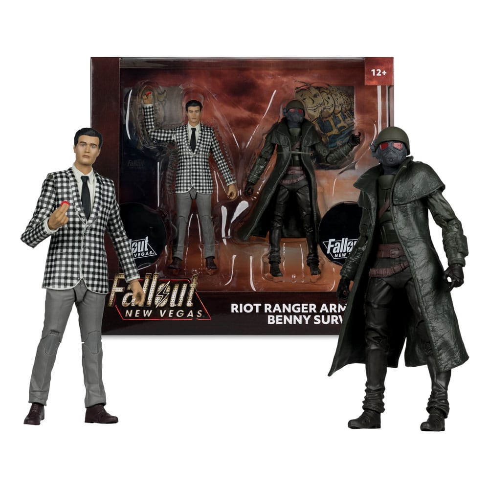 Fallout: New Vegas Statuen 2er-Pack Riot Ranger Armor & Benny Survivor 18 cm