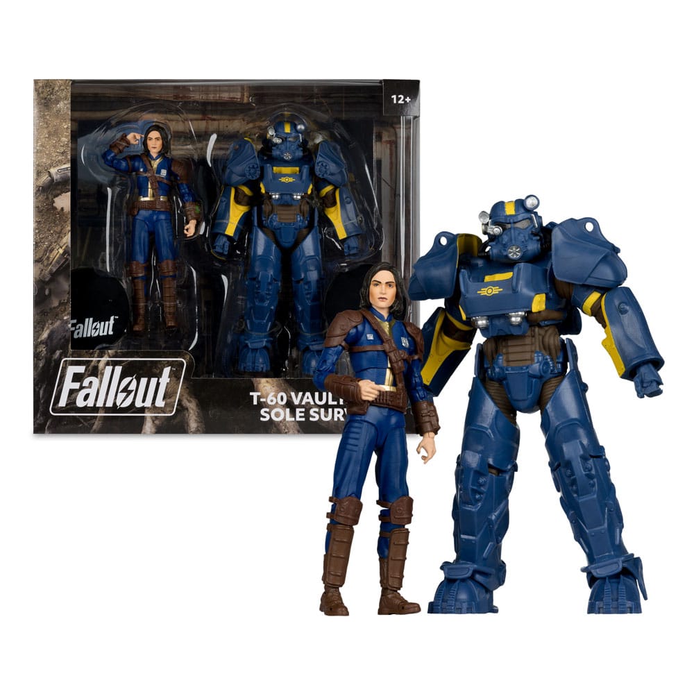 Fallout 4 Statuen 2er-Pack T-60 Vault Tec & Sole Survivor 18 cm
