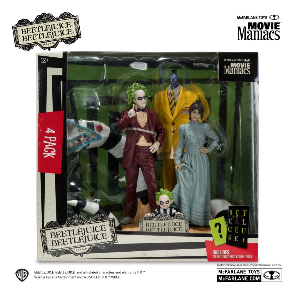 Beetlejuice Beetlejuice Movie Maniacs PVC Statuen 4er-Pack 15 cm