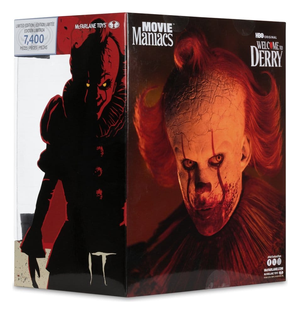 Es Welcome to Derry Movie Maniacs Figur Pennywise (Bloody) 16 cm