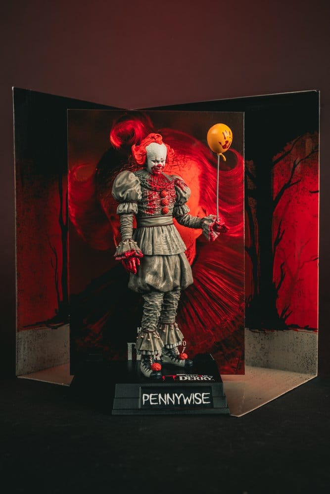 Es Welcome to Derry Movie Maniacs Figur Pennywise (Bloody) 16 cm