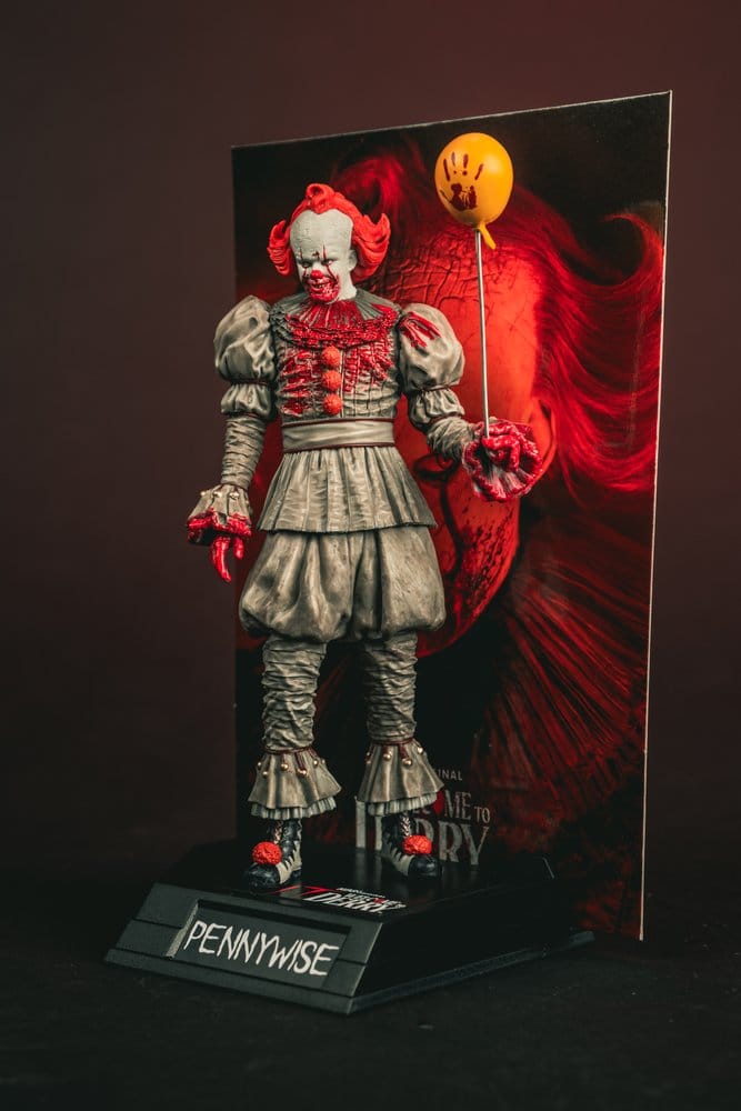 Es Welcome to Derry Movie Maniacs Figur Pennywise (Bloody) 16 cm