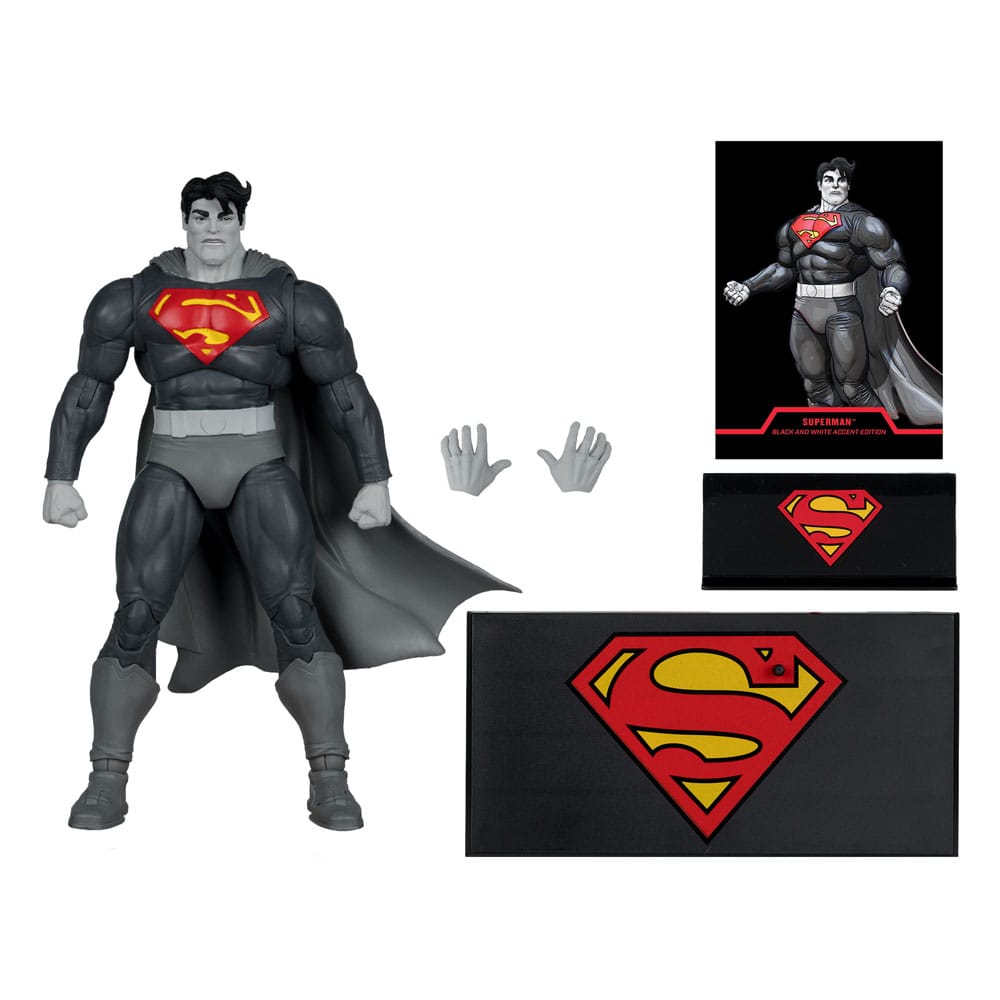DC Multiverse Actionfigur Superman (The Dark Knight Returns) (Black & White Accent Edition) (Gold Label) 18 cm