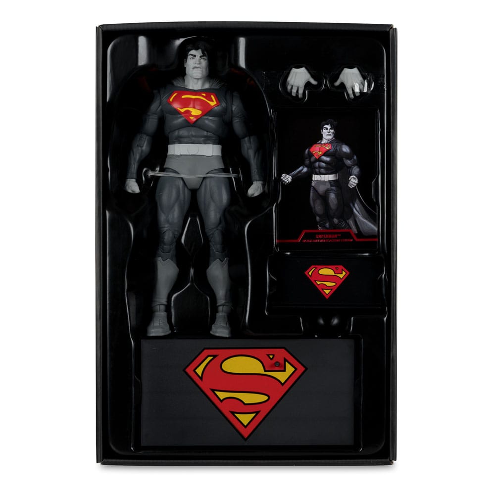 DC Multiverse Actionfigur Superman (The Dark Knight Returns) (Black & White Accent Edition) (Gold Label) 18 cm