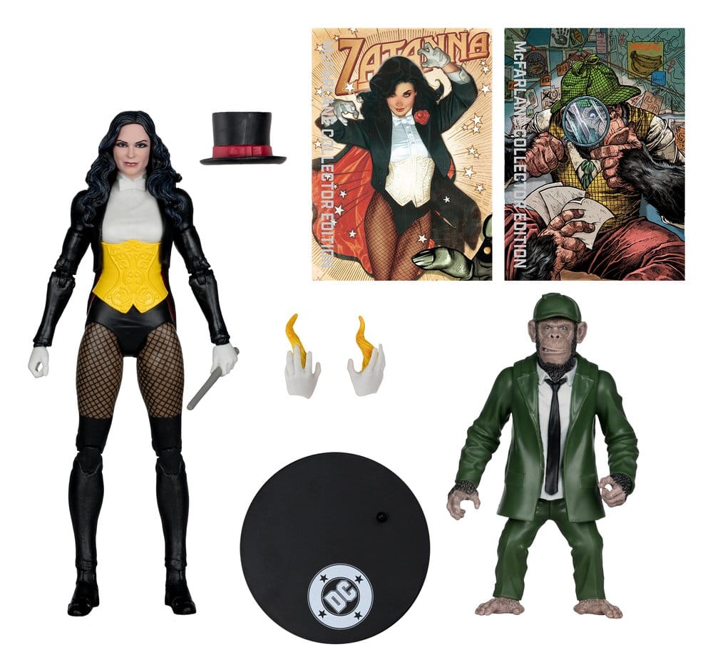 DC Classic McFarlane Actionfigur Zatanna with Detective Chimp Collector Edition #53 18 cm