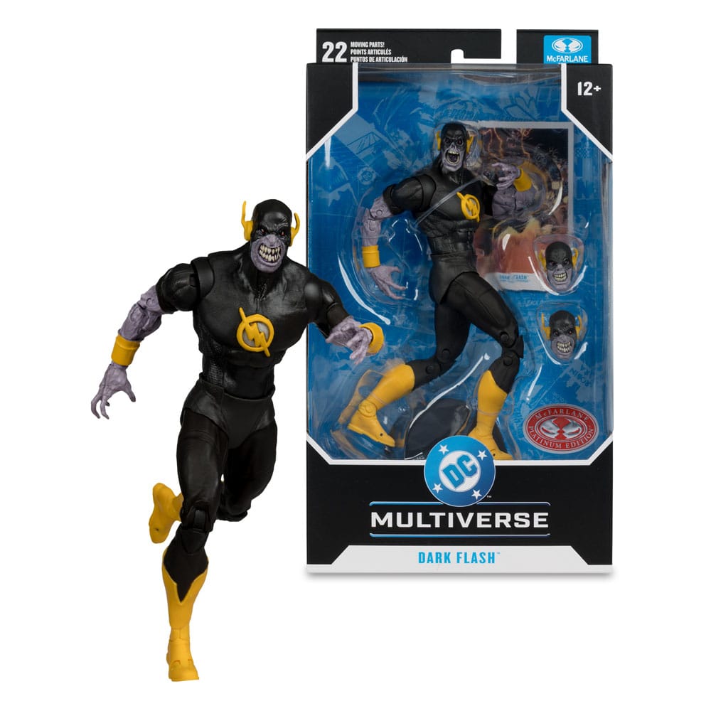 DC Comics DC Multiverse Actionfigur Dark Flash (Dark Mulitverse) (Red Platinum Edition) 18 cm