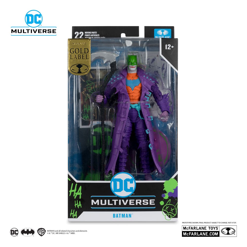 DC Multiverse Actionfigur Batman (Dark Nights: Death Metal) Jokerized (Gold Label) 18 cm