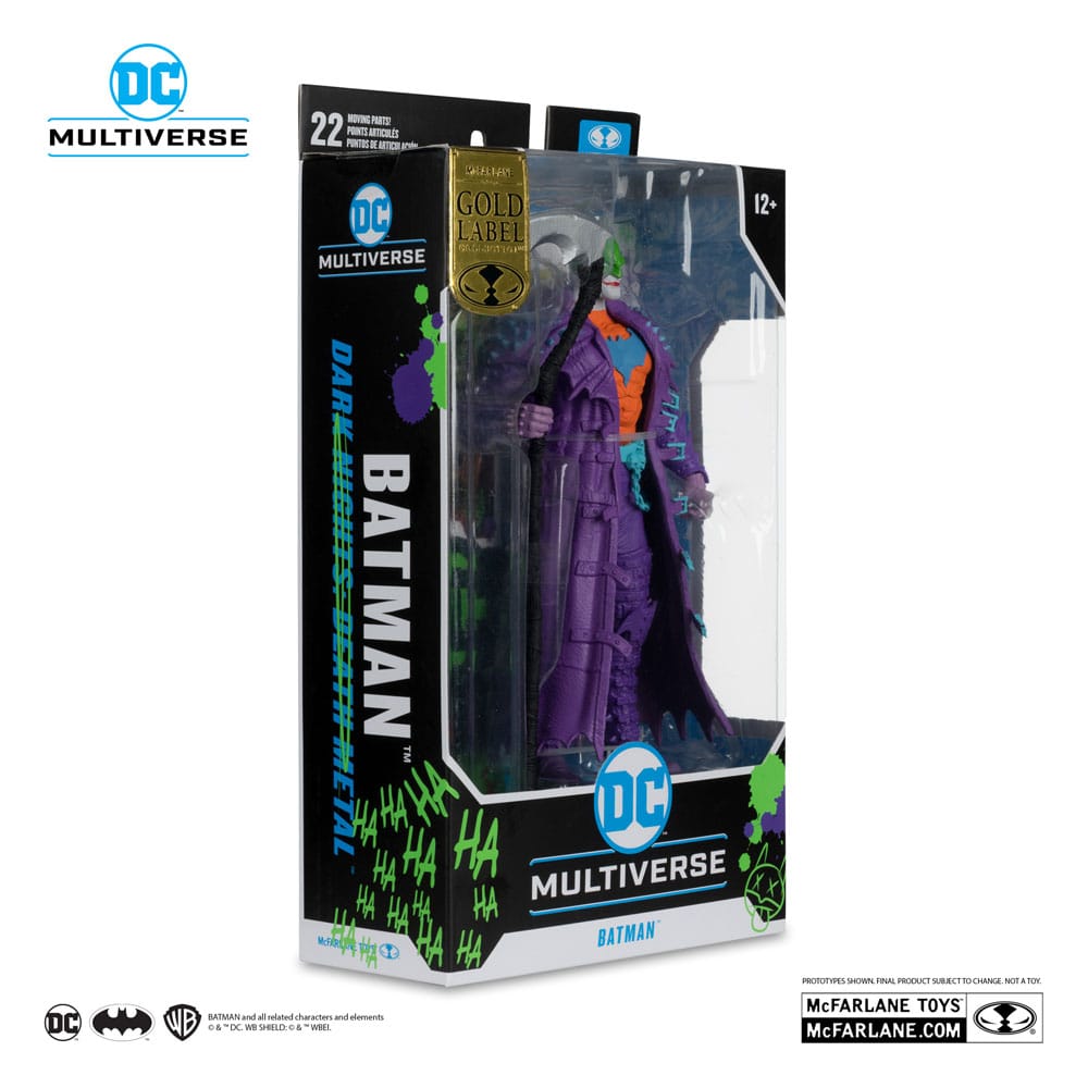 DC Multiverse Actionfigur Batman (Dark Nights: Death Metal) Jokerized (Gold Label) 18 cm