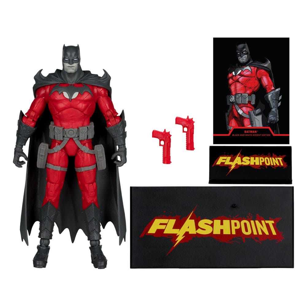DC Multiverse Actionfigur Batman (Flashpoint) (Black & White Accent Edition) (Gold Label) 18 cm