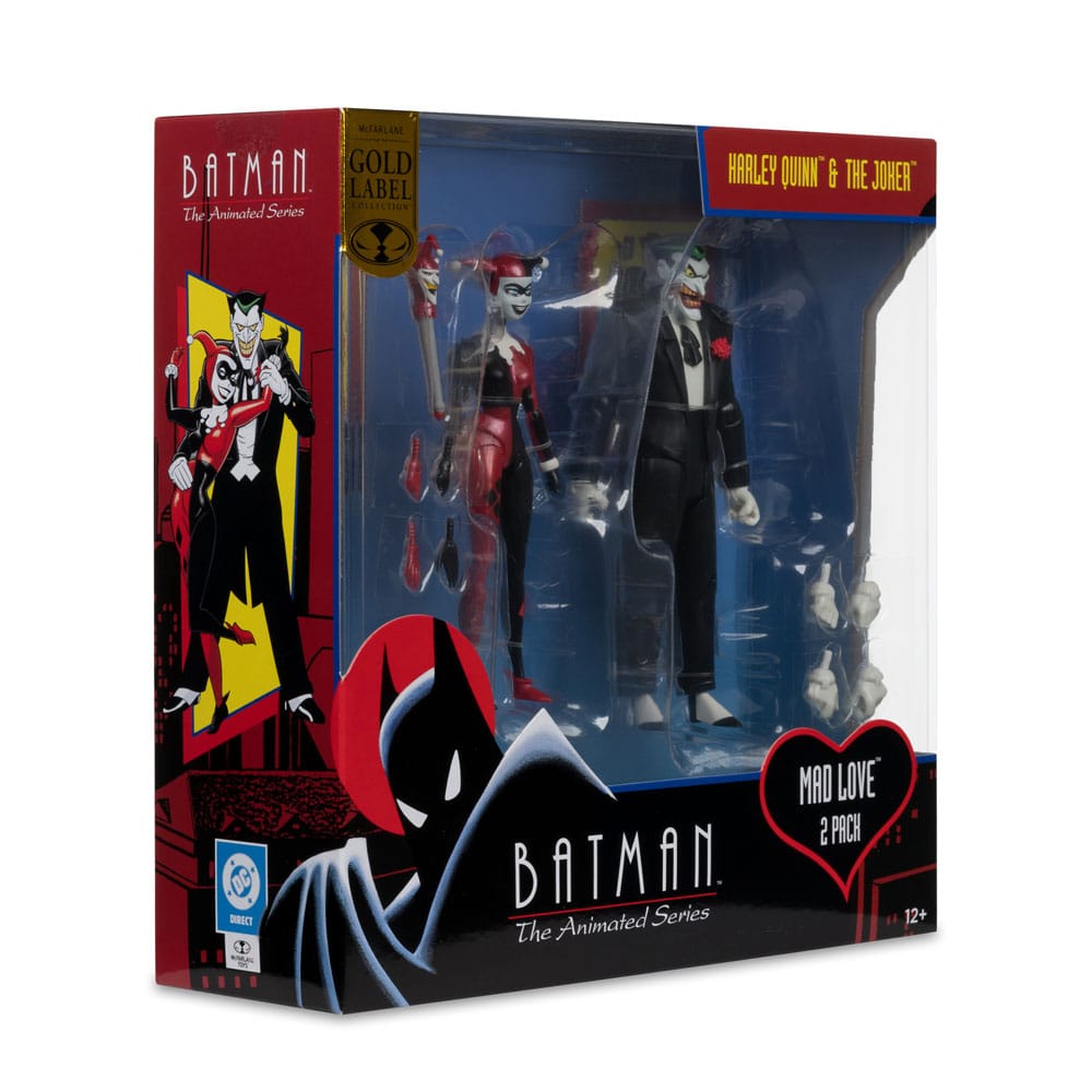 Batman: The Animated Series DC Direct Actionfiguren Harley Quinn & The Joker (Mad Love) (Gold Label) 18 cm