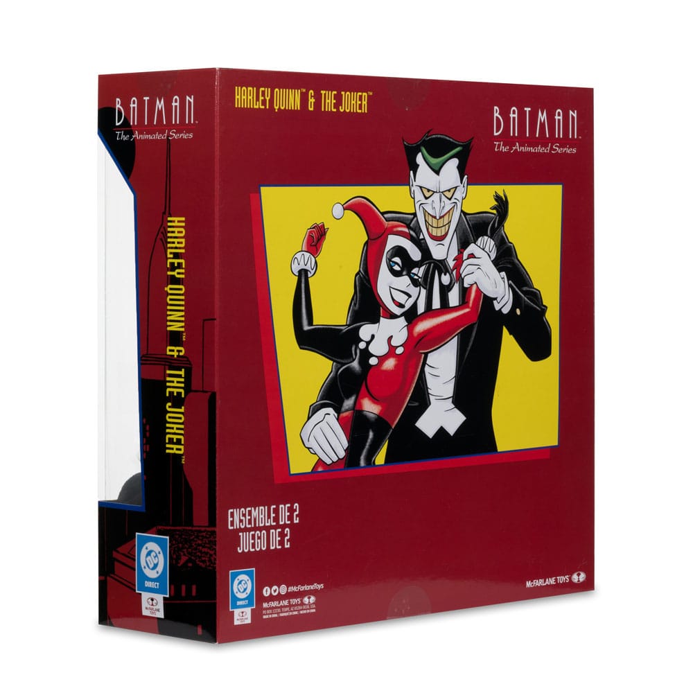 Batman: The Animated Series DC Direct Actionfiguren Harley Quinn & The Joker (Mad Love) (Gold Label) 18 cm