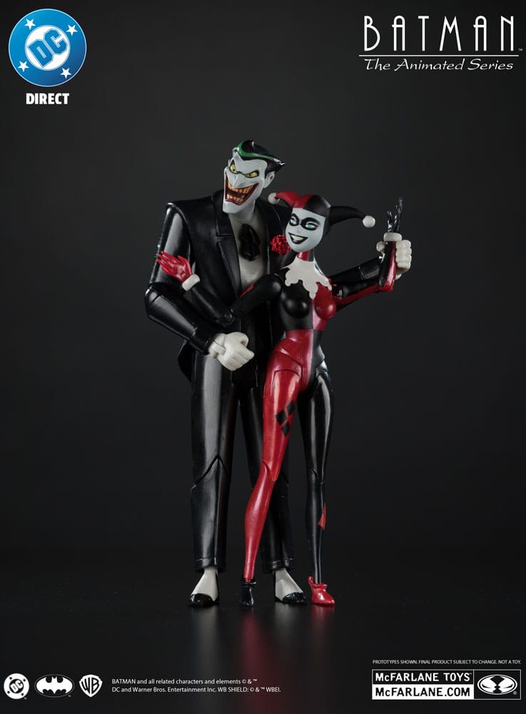 Batman: The Animated Series DC Direct Actionfiguren Harley Quinn & The Joker (Mad Love) (Gold Label) 18 cm
