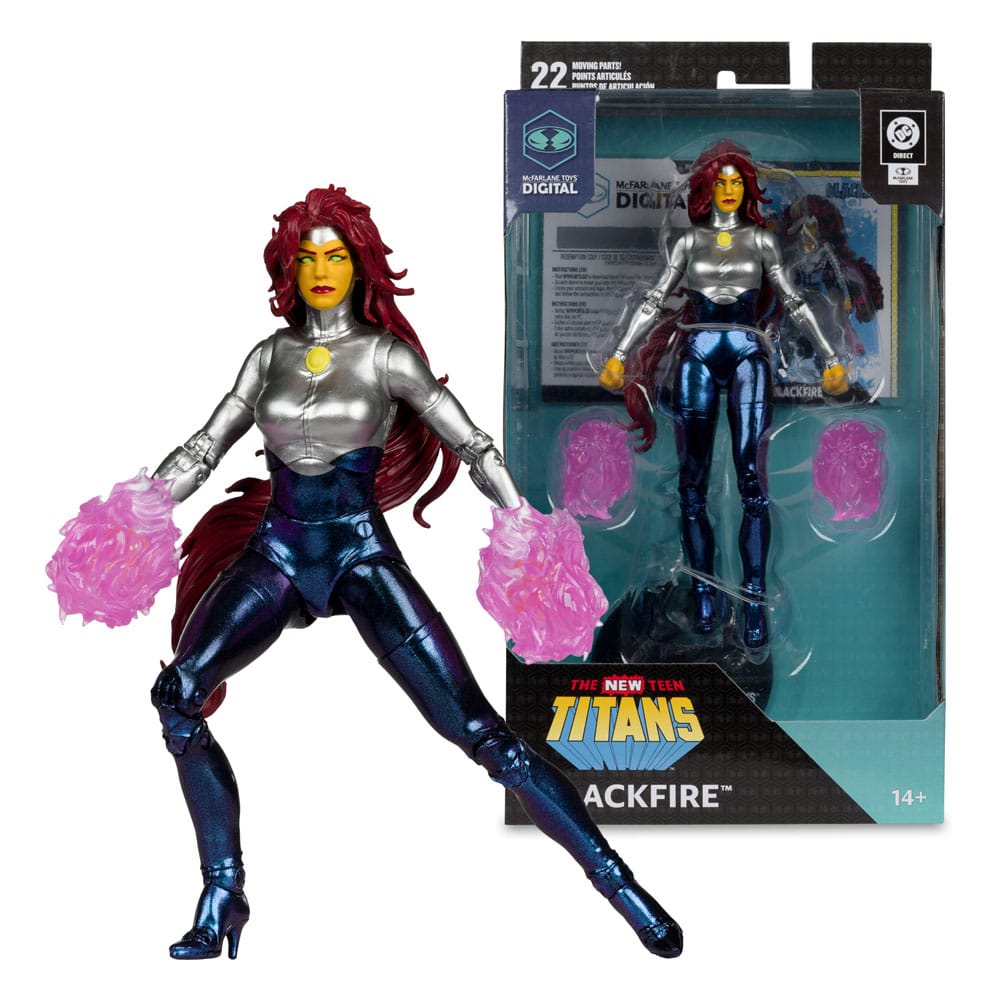 DC Direct McFarlane Toys Digital Actionfigur Blackfire (The New Teen Titans) 18 cm