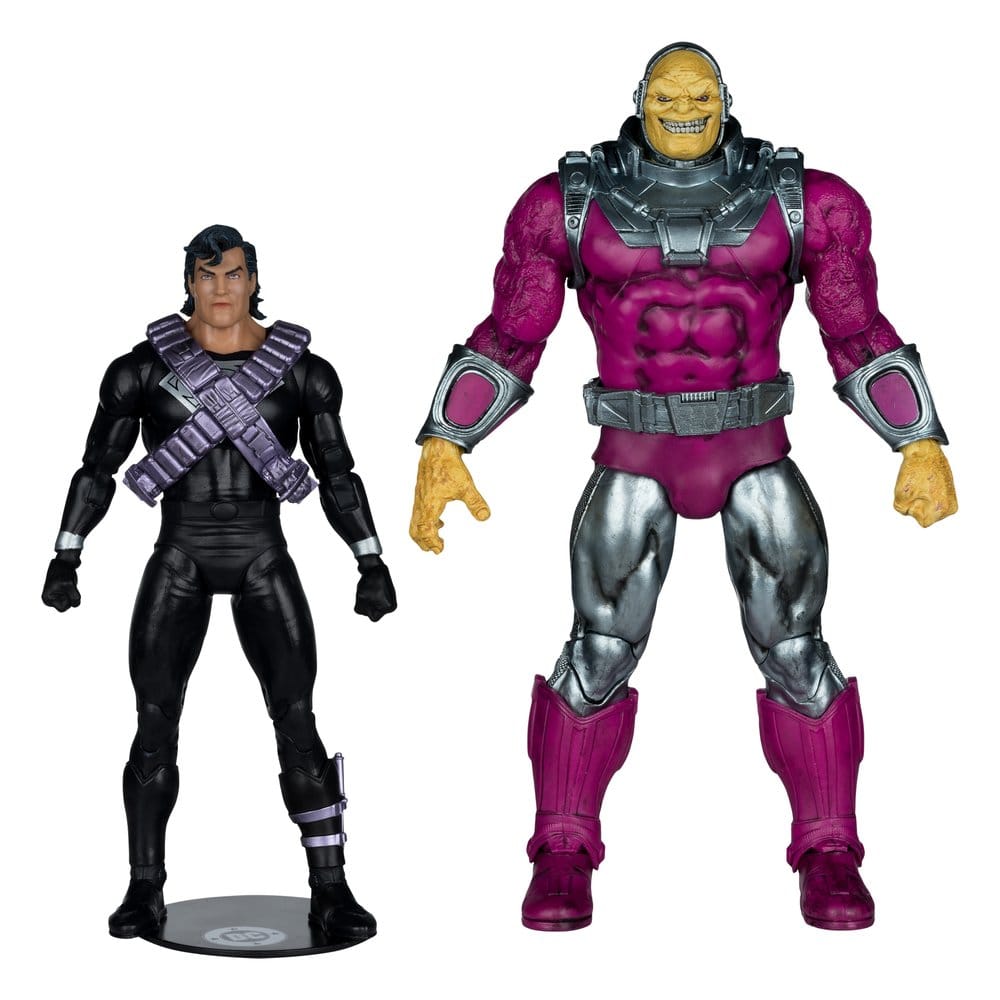DC Multiverse Megafig Actionfigur 2er Pack Mongul vs Superman (Return of Superman) 25 cm