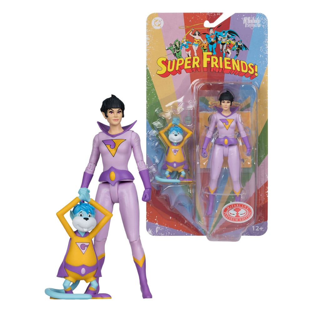 DC Retro Super Friends Actionfigur Jayna & Gleek (Red Platinum Edition) 15 cm
