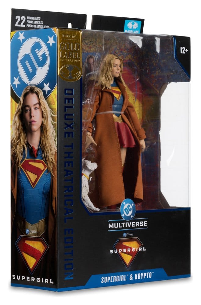 Supergirl (2026) DC Theatrical Deluxe Edition Actionfigur Supergirl & Krypto (Gold Label) 17 cm