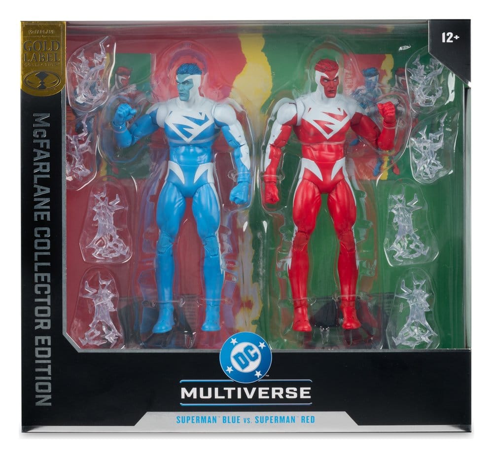 DC Multiverse Actionfiguren 2er-Pack Superman Blue vs. Superman Red (Gold Label) 18 cm