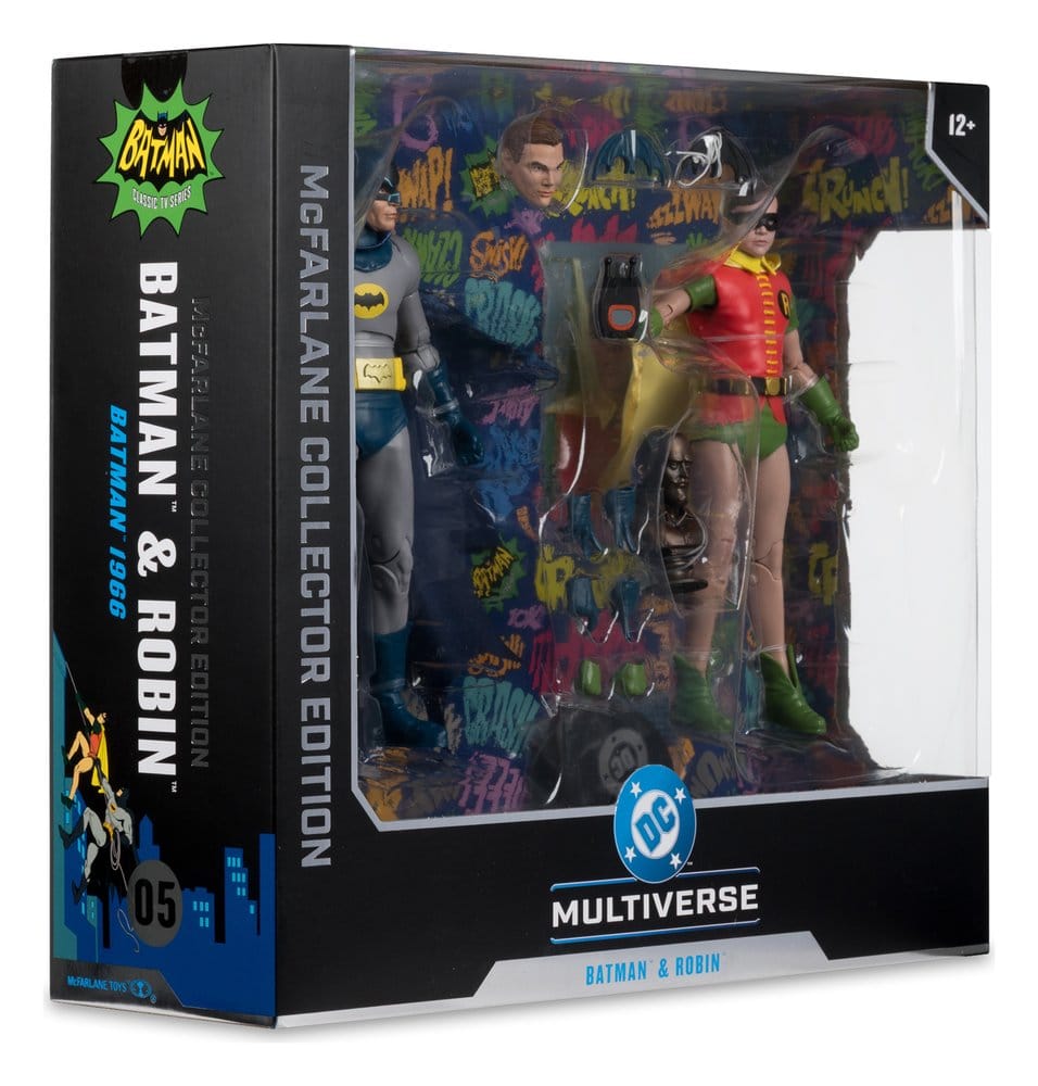 Batman Classic TV Series DC Multiverse McFarlane Collector Edition Actionfiguren 2er-Pack Batman und Robin 18 cm